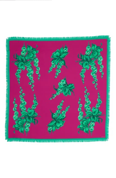 Etro Bombay Floral Silk Scarf In Pink