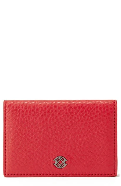 Dagne Dover Accordion Leather Card Case In Siren