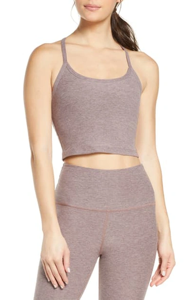 Beyond Yoga Space Dye Crop Tank In Dusty Mauve Lilac Luster