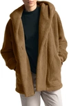 The North Face Campshire Fleece Wrap Jacket In Cedar Brown