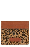 Madewell The Calf Hair & Leather Card Case In Desert Dune Multi