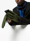 KAGAWA GLOVES GREEN AND BLACK LEATHER AND NEOPRENE GLOVES,NEOPRENEGLOVES14559348