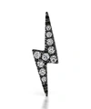 Maria Tash Diamond Lightning Bolt Threaded Stud Earring In Black