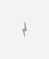 Maria Tash 18ct Diamond Lightning Bolt Single Threaded Stud Earring In White Gold