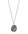ACANTHUS Oxidised Silver Gemini Diamond Constellation Pendant Necklace,5057865973456