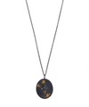 ACANTHUS OXIDISED SILVER TAURUS DIAMOND CONSTELLATION PENDANT NECKLACE,5057865973500