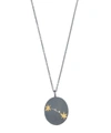ACANTHUS OXIDISED SILVER CANCER DIAMOND CONSTELLATION PENDANT NECKLACE,000639350