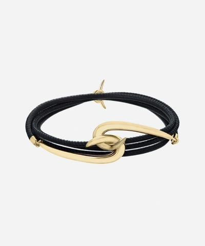 Shaun Leane Hook Gold-plated Vermeil Silver And Leather Bracelet