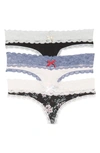 HONEYDEW INTIMATES AHNA 3-PACK LACE THONG,200260MP