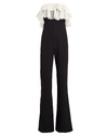 Alexis Kaiya Ruffle-trimmed Stretch-cady Jumpsuit In Black