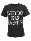 Alberta Ferretti Every Day Is An Adventure Print T-shirt In Black