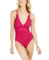 La Blanca Island Goddess Underwire Tummy-control One-piece Swimsuit Women's Swimsuit In Wine