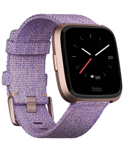 Fitbit Versa Special Edition Lavender Woven Band Smart Watch 39mm