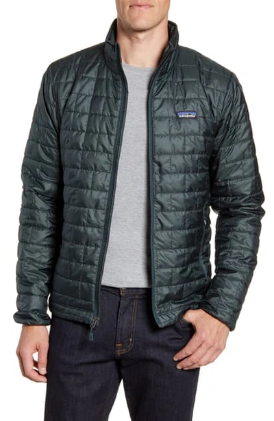 Patagonia Nano Puff Water Resistant Jacket In Carbon/ Carbon