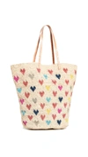 MAR Y SOL AMELIE HEARTS TOTE BAG