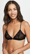 ANINE BING AMARA FLOCKED LEOPARD BRALETTE