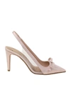 RED VALENTINO RED VALENTINO SLINGBACK LEATHER SANDIE POWDER COLOR,11166475