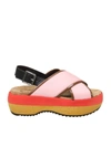 MARNI SANDAL IN TECHNICAL COLOR PINK,11165998