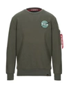 Alpha Industries Sweatshirt In Military Green