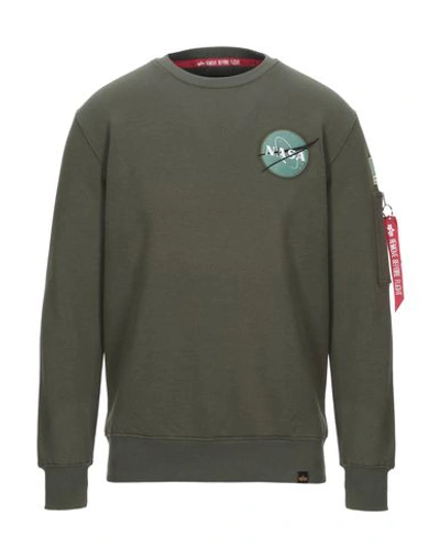 Alpha Industries Sweatshirt In Military Green