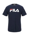 Fila Man T-shirt Midnight Blue Size S Cotton
