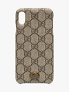 GUCCI BROWN OPHIDIA IPHONE XS MAX CASE,587671K5I0S14549427