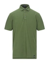 Drumohr Polo Shirts In Military Green