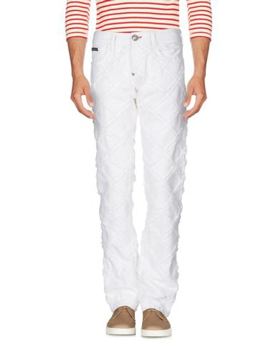 Philipp Plein Denim Pants In White