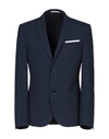 Grey Daniele Alessandrini Suit Jackets In Dark Blue