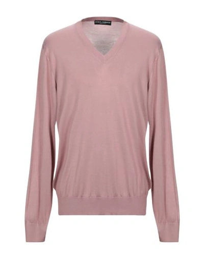 Dolce & Gabbana Sweaters In Pastel Pink