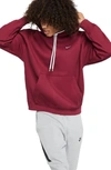 Nike Hooded Sweatshirt In Team Red/ White