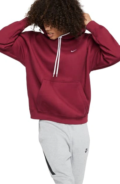 Nike Hooded Sweatshirt In Team Red/ White