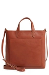 Madewell Small Inset Zip Transport Crossbody In English Saddle