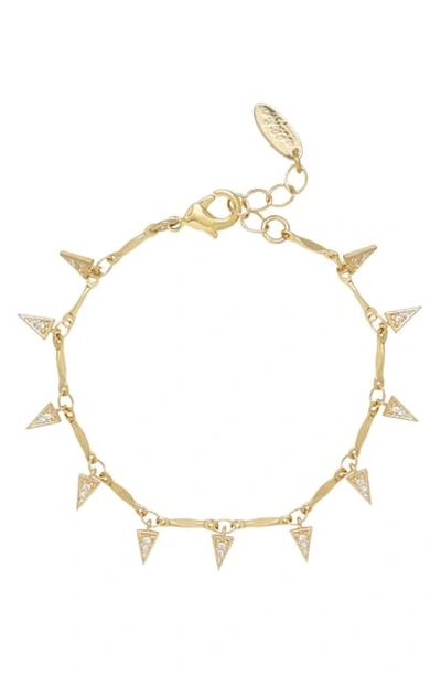 Ettika Spike Charm Bracelet In Gold