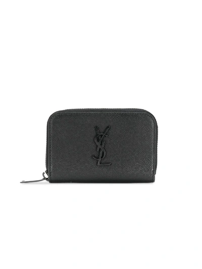 Saint Laurent Ysl Card Holder In Black