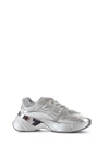 PINKO SILVER LEATHER SNEAKERS,1N20BHY5ZUZZF