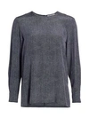 MAX MARA Meterora Denim Effect Silk Blouse