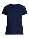 Ralph Lauren Cotton Crewneck T-shirt In Lux Navy