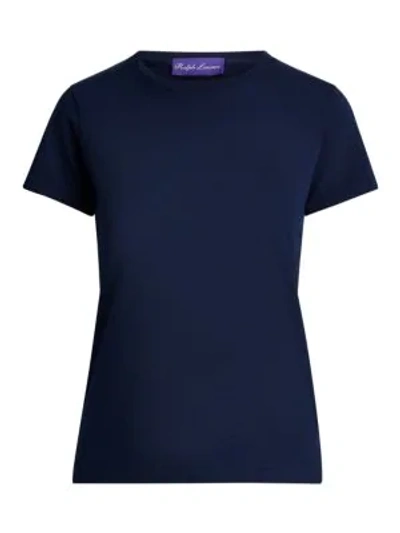 Ralph Lauren Cotton Crewneck T-shirt In Lux Navy