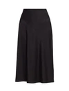 Rag & Bone Letti Satin A-line Skirt In Black