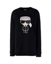 Karl Lagerfeld Ikonik Karl Sweatshirt In Black