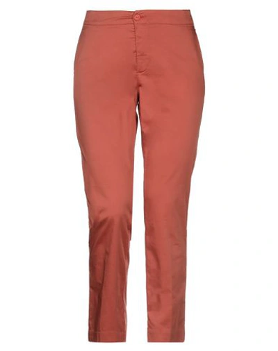 European Culture Casual Pants In Rust