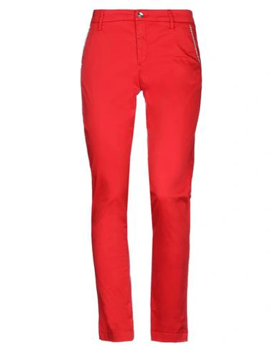 Liu •jo Woman Pants Red Size 28 Cotton, Elastane In Red