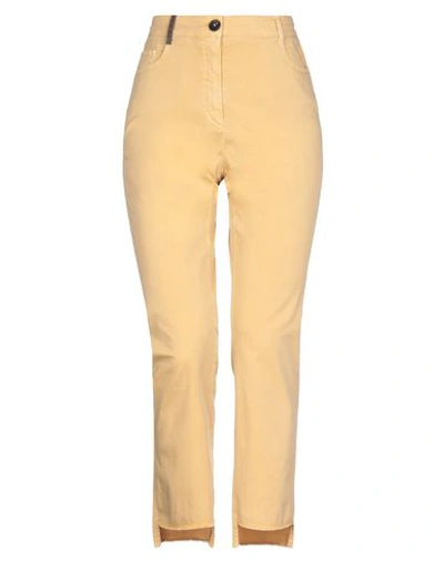 Peserico Pants In Ocher