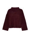 Line Turtlenecks In Maroon