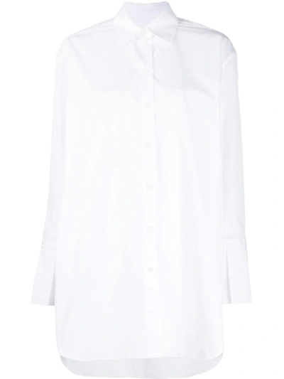 Valentino A-line Buttoned Shirt In White
