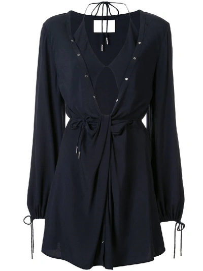 Dion Lee Twist Placket Tunic Dress In Blue