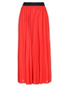 Msgm Flared Midi Skirt In Red