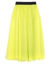 Msgm Midi Skirts In Acid Green