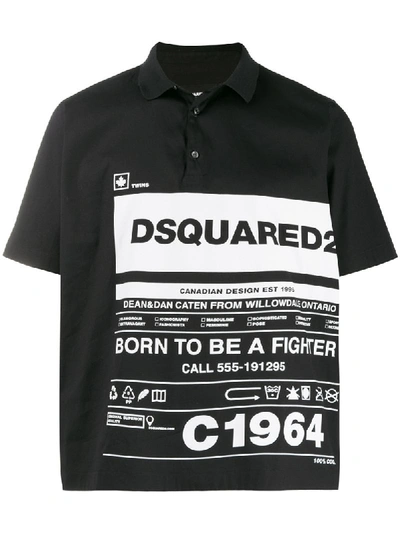 Dsquared2 Printed Detail Shirt In Black | ModeSens